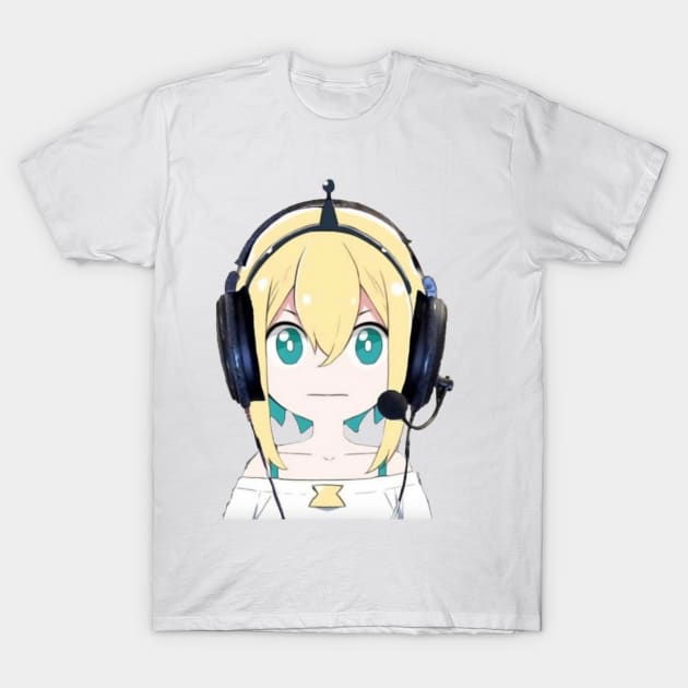 Pikamee Amano with Headphones T-Shirt by Hentai-heaven